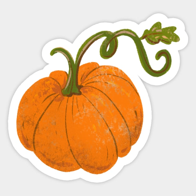 Little Orange Pumpkin Sticker by Alexandra Franzese